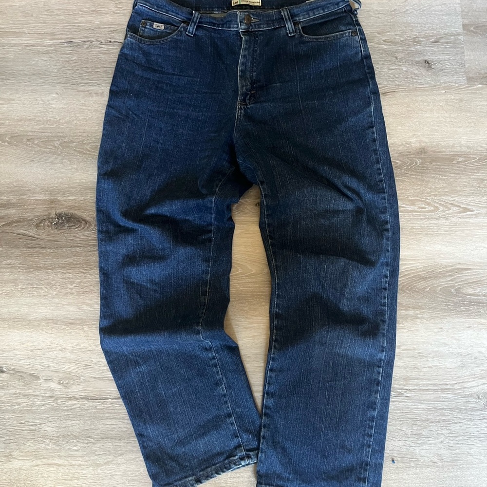 Lee Men's Dark Indigo Relaxed Jeans